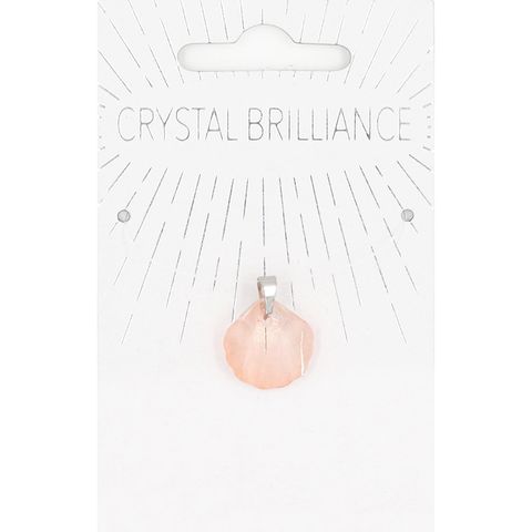 Chinese Crystal Shell Pendant Pink 1Pc