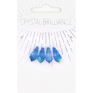 CHINESE CRYSTAL TEARDROP BLUE AB 4PC