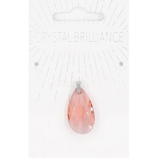 CHINESE CRYSTAL TEARDROP PNDNT PINK 1PC