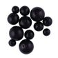 PEARL GLASS BEAD MIX BLACK 49PCS