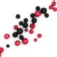 PEARL GLASS BEAD MIX BLACK 49PCS