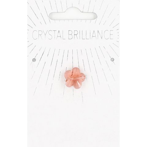 Chinese Crystal Flower Pendant Pink 1Pc