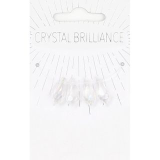 CHINESE CRYSTAL TEARDROP CLEAR AB 4PC