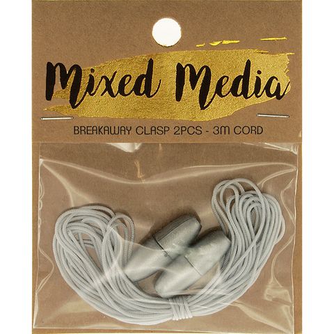 Break Away Clasp 2Pcs Cord 3m Silver