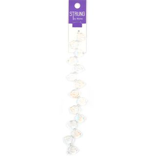 Strung Flat Plastic Shell Clear AB 15Pcs