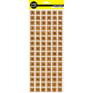 Stickers Cork Scrabble Alpha Nt 1Sh