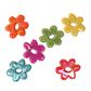 BEAD PLASTIC 20MM FLOWER IRIDESCENT 25G