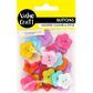 BEADS FLOWER BTN ASST W THREAD 30G