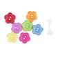 BUTTON FLOWER ASST W THREAD 30G