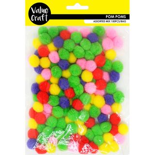 Bulk 150 Pc. Glitter Christmas Pom-Poms