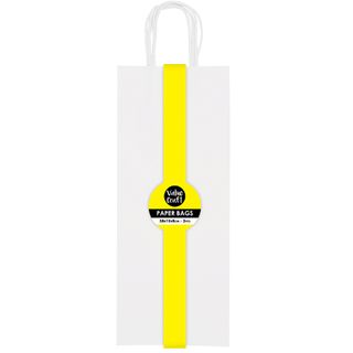 BOTTLE PAPER BAGS 38x15CM WHITE 2PCS