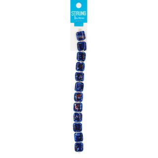 STR SQUARE CERAMIC BEAD BLUE