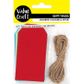 GIFT TAGS 9.5X4.8CM MIXED 2.5M 18PC