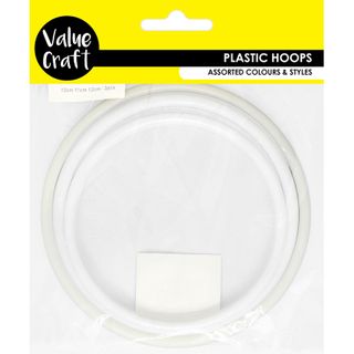 HOOP PLASTIC 10CM 11CM 12CM WHITE 3PC