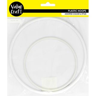 HOOP PLASTIC 13CM 19CM  WHITE 2PC