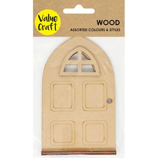 MDF FAIRY DOOR-WINDOW 12.5CM NATURAL 1PC