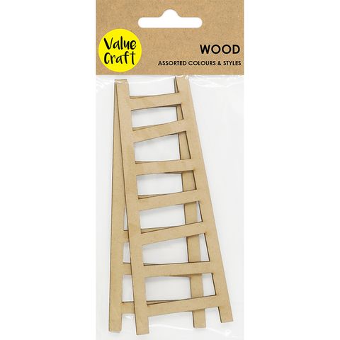 Wood Fairy Ladder 15Cm Natural 2Pc