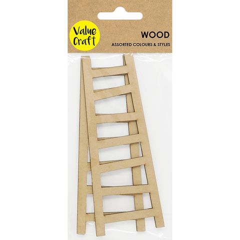 WOOD FAIRY LADDER 15CM NATURAL 2PC