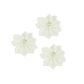 FLOWER W DIAMANTES WHITE SATIN 8PC