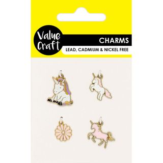 CHARM METAL MIXED UNICORN 4PC