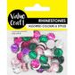 RHINESTONES ROUND 12MM ASST 50PCS