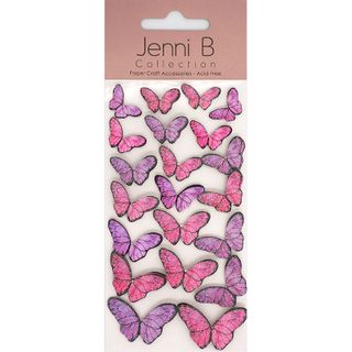 JB STICKERS BUTTERFLY SPARKLE PRPL 20PC