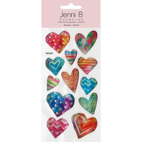 JB GLITTER STICKERS HEARTS