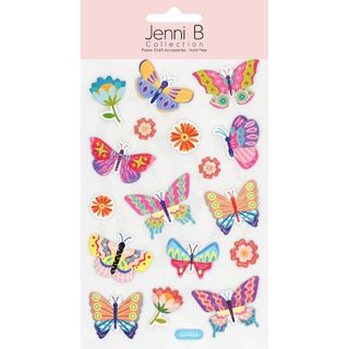 JB PUFFY STICKERS BUTTERFLIES