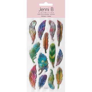 JB GLITTER STICKERS FEATHERS