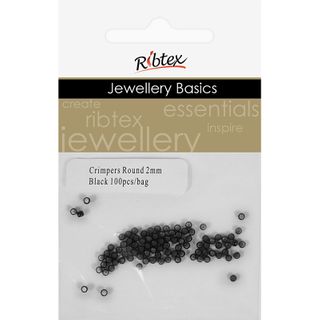 Crimpers Round 2mm Black 100Pcs