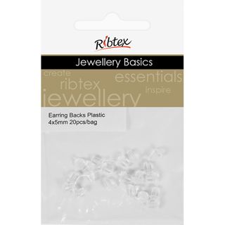 Earring Backs Plastic 4X5mm 20Pcs