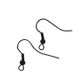 Earring Shepherd Hooks Black 10Pcs