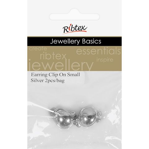 Earring Clip On Small Silver 2Pcs