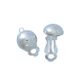 Earring Clip On Small Silver 2Pcs