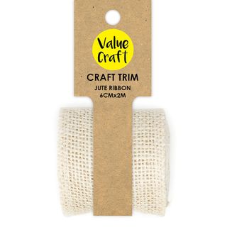 Ribbon Jute Beige 60Mm X 2M