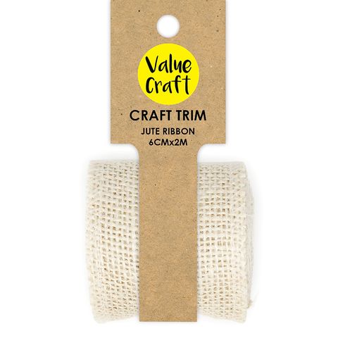 Ribbon Jute Beige 60Mm X 2M