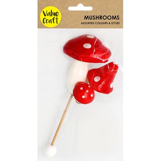 CRAFT MUSHROOMS TRIPLE W STEM 1PC