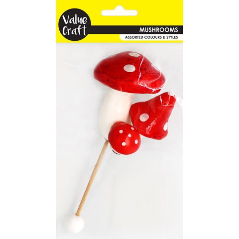 CRAFT MUSHROOMS TRIPLE W STEM 1PC