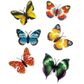 CRAFT GLITTER BUTTERFLIES ASST 6PC