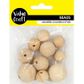 BEAD WOOD ROUND ASST NATURAL 10PC