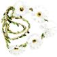 GARLAND TWINE NAT W WH DAISY - LEAF 1PC