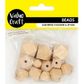 BEAD MDF WOOD FACET ASST NATURAL 13PC