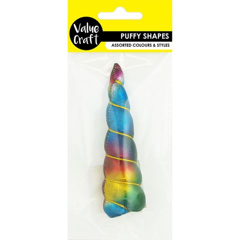 PUFFY SHAPE UNICORN HORN 1PC