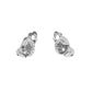 Earring Clip On With Holes Silver 2Pcs