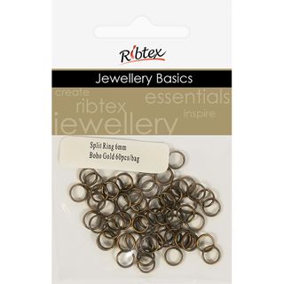 Split Rings 6mm Boho Gold 60Pcs