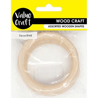 CRAFT WOOD HOOPS 8CM 2PCS