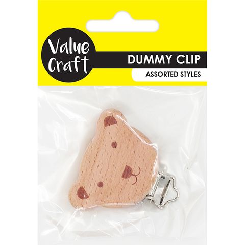 Wood Bear Dummy Clip 1Pc