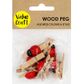 Wood Pegs Ladybugs 6Pcs