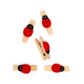 Wood Pegs Ladybugs 6Pcs