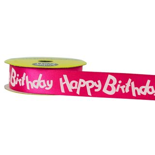 RIB 22MM HAPPY BIRTHDAY H.PK-WH 3M